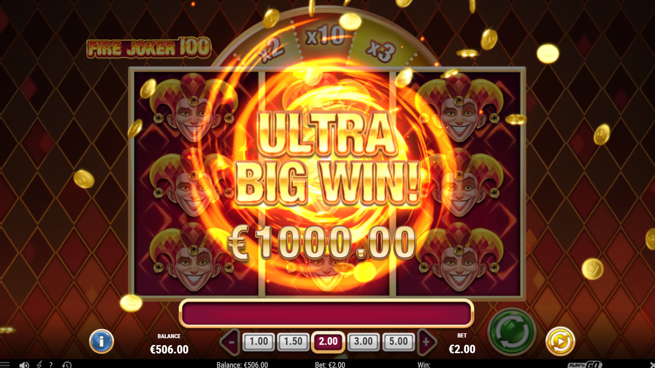 Fire joker 100 and Big Win